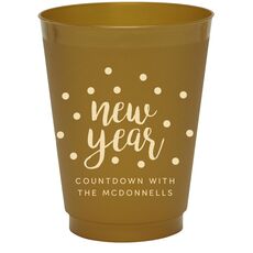 Confetti Dots New Year Colored Shatterproof Cups
