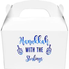Hanukkah Dreidels Gable Favor Boxes