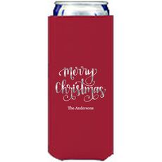 Hand Lettered Merry Christmas Collapsible Slim Huggers