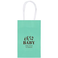 Oh Baby with Baby Feet Medium Twisted Handled Bags