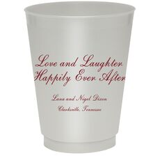 Love and Laughter Colored Shatterproof Cups