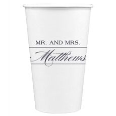 Mr. and Mrs. Paper Coffee Cups
