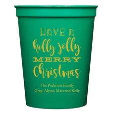 Holly Jolly Christmas Stadium Cups