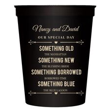 Our Special Day with Names Stadium Cups