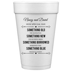 Our Special Day with Names Styrofoam Cups