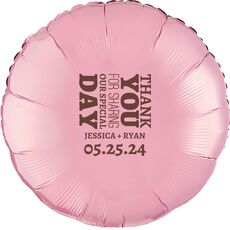 Sharing Our Special Day Mylar Balloons