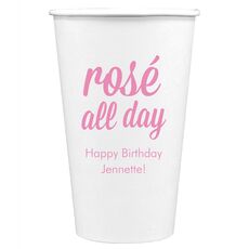 Rosé All Day Paper Coffee Cups