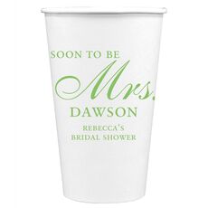 Elegant Soon to be Mrs. Paper Coffee Cups
