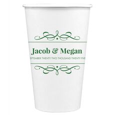 Modern Flourish Framed Paper Coffee Cups