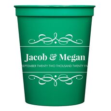 Modern Flourish Framed Stadium Cups