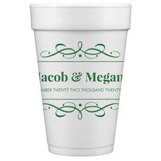 Modern Flourish Framed Styrofoam Cups