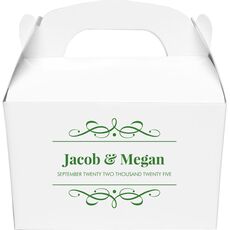 Modern Flourish Framed Gable Favor Boxes