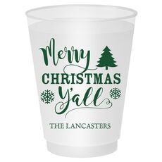 Merry Christmas Y'all Shatterproof Cups