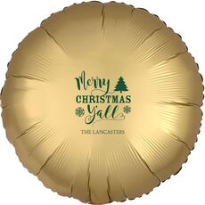 Merry Christmas Y'all Mylar Balloons