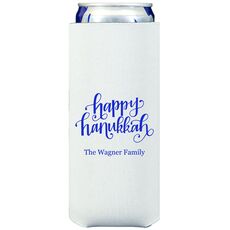 Hand Lettered Happy Hanukkah Collapsible Slim Huggers