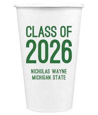 Proud Class of Graduation Paper Coffee Cups