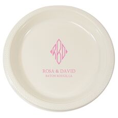 Shaped Diamond Monogram with Text Plastic Plates