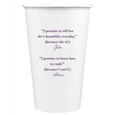 Your Personalized Text Paper Coffee Cups
