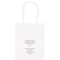 Your Personalized Text Mini Twisted Handled Bags