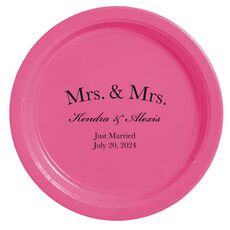 Mrs & Mrs Arched Paper Plates