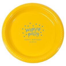 Surprise Party Confetti Dot Plastic Plates