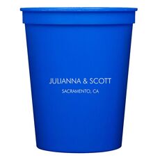 Small Text Stadium Cups