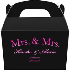 Mrs & Mrs Arched Gable Favor Boxes