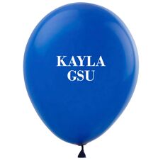Name and College Initials Latex Balloons
