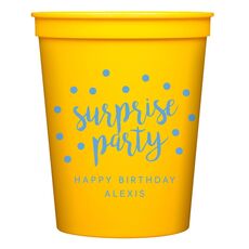 Surprise Party Confetti Dot Stadium Cups