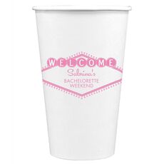 Welcome Marquee Paper Coffee Cups