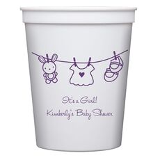 Toy Rabbit Clothesline Stadium Cups