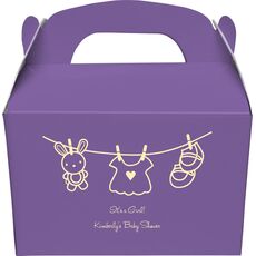 Toy Rabbit Clothesline Gable Favor Boxes