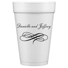 Scrolled Coronation Styrofoam Cups