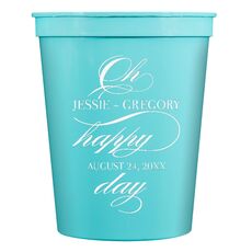 Romantic Oh Happy Day Stadium Cups