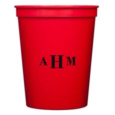 Sophisticated Monogram Stadium Cups