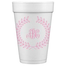 Renaissance Wreath with Monogram Styrofoam Cups