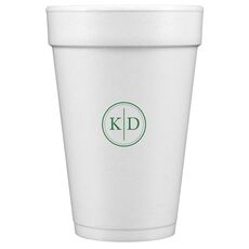 Petite Dotted Circle Duogram Styrofoam Cups