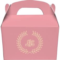 Renaissance Wreath with Monogram Gable Favor Boxes