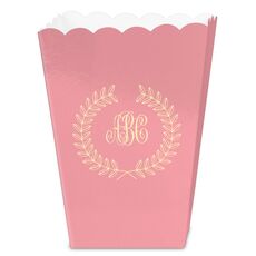 Renaissance Wreath with Monogram Mini Popcorn Boxes