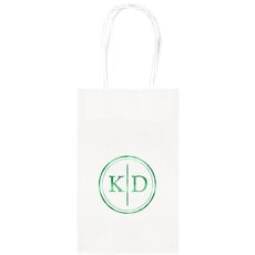 Petite Dotted Circle Duogram Medium Twisted Handled Bags