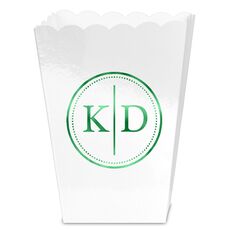 Petite Dotted Circle Duogram Mini Popcorn Boxes