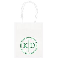 Petite Dotted Circle Duogram Mini Twisted Handled Bags