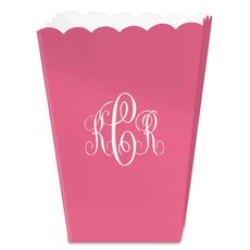 Interlocking Script Monogram with Small Initials Mini Popcorn Boxes