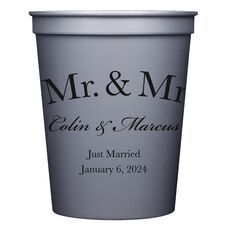 Mr  & Mr Arched Stadium Cups
