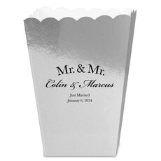 Mr  & Mr Arched Mini Popcorn Boxes