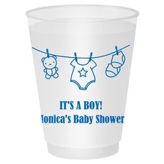 Teddy Bear Clothesline Shatterproof Cups