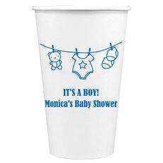 Teddy Bear Clothesline Paper Coffee Cups