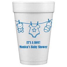 Teddy Bear Clothesline Styrofoam Cups