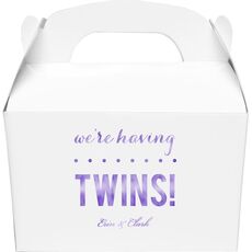 We're Having Twins Gable Favor Boxes