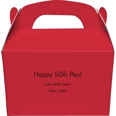 Your Message Gable Favor Boxes